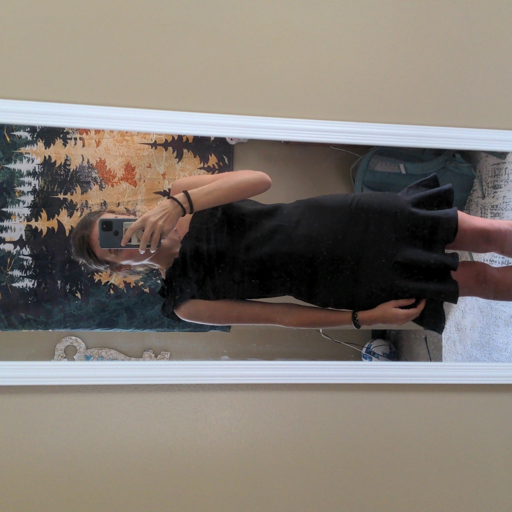 Black formal mini dress
